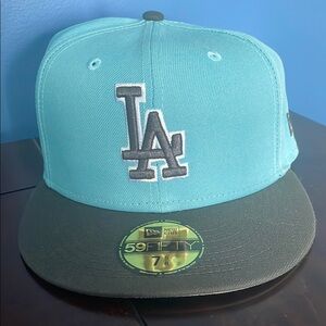 New Era LA Dodgers Aqua and Charcoal Hat